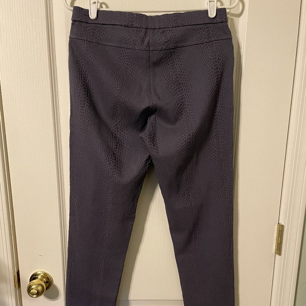 Alberto Makali Snakeskin Textured Slim Trousers | Blue-Grey | Size Medium - Picture 5 of 7